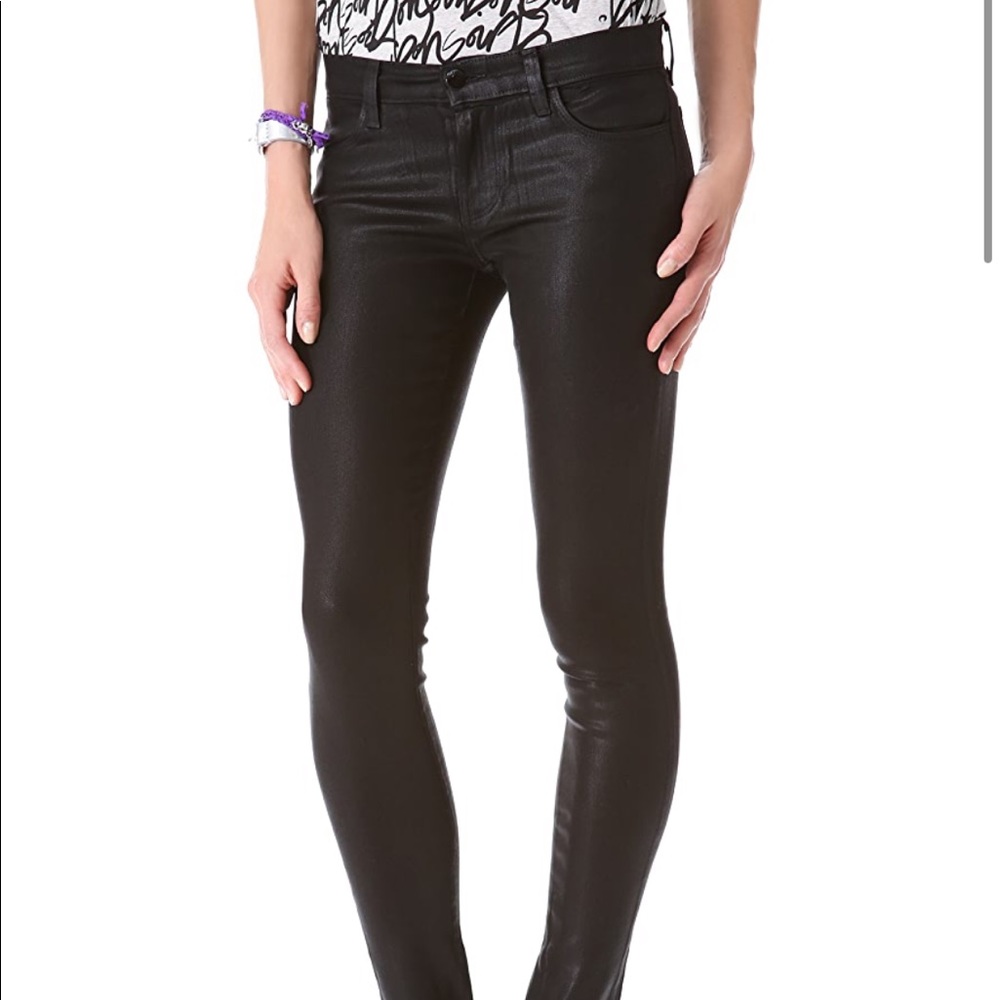Size 26 J Brand Black Lacquered jeans